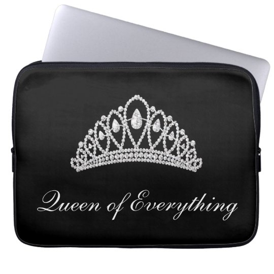 Black Diamond Tiara Queen of Everything Laptop Laptop Sleeve