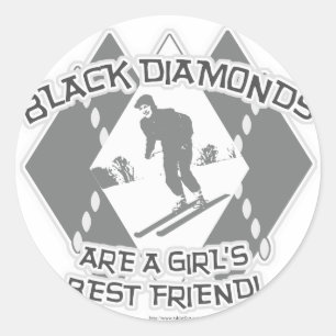 Black Diamonds Classic Round Sticker