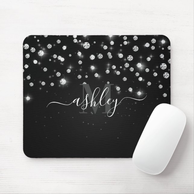 Black Diamonds Mouse Pad (With Mouse)
