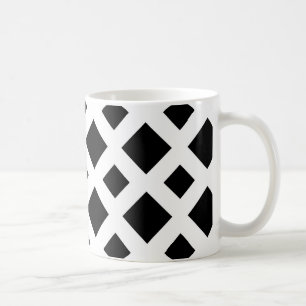 Black Diamonds on White Coffee Mug