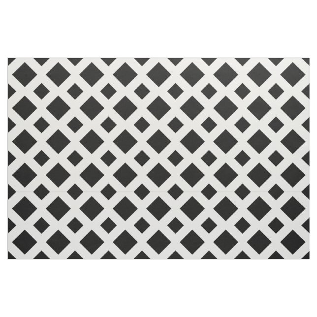 Black Diamonds on White Geometric Fabric (Fat Quarter)