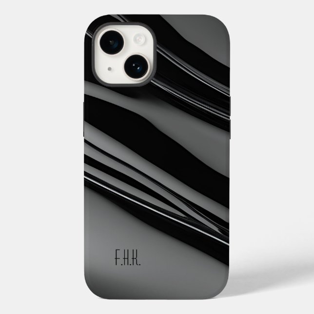 Black Dimensional Surface Case-Mate iPhone Case (Back)