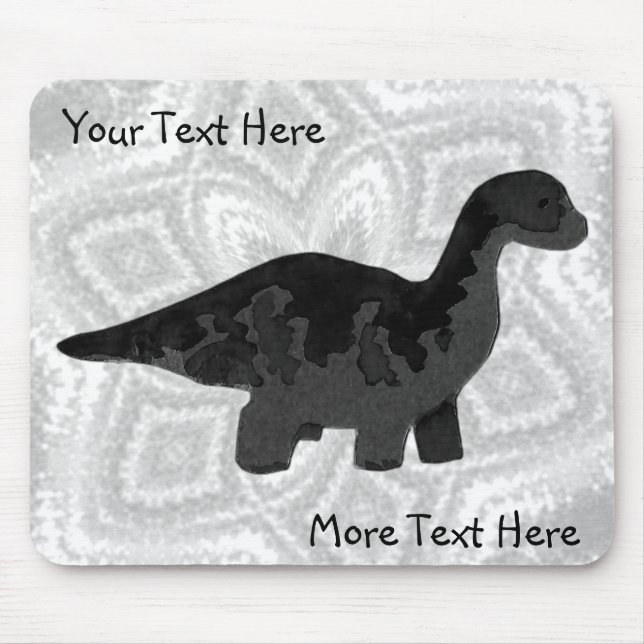 Black Dino Mousepad (Front)