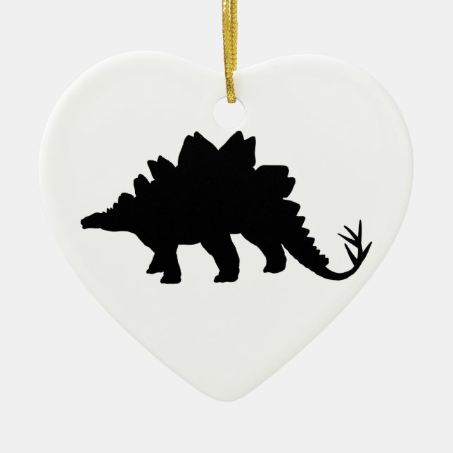 Black Dinosaur Ceramic Tree Decoration (Front)