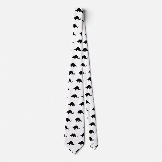 Black Dinosaur pattern Tie (Front)