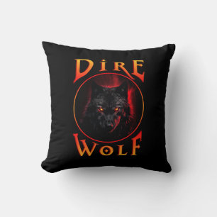 Black Dire wolf reunion Cushion