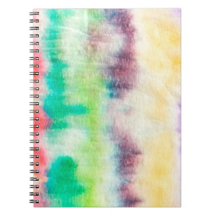 Black Dirty Art Paint. Shibori Pattern. Pink Brush Notebook