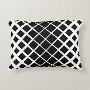 Black Disolving Square Block Pattern Decorative Cushion