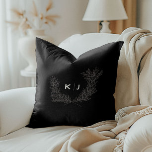 Black Distinguished Monogram Cushion