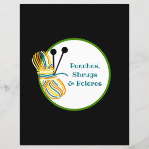 Black Divider Page Knitting Pattern Binder Insert