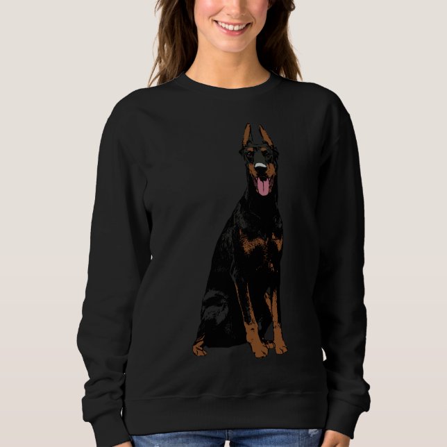 Black Doberman  180 Sweatshirt (Front)