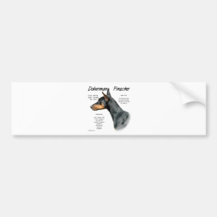 Black Doberman Pinscher History Bumper Sticker
