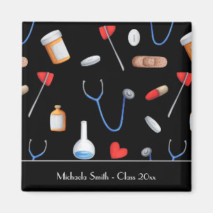 Black Doctor Nurse Graduation Favour Magnet