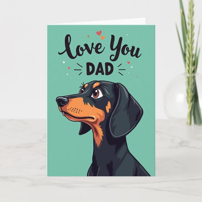 Black Dog Birthday Card (Front)
