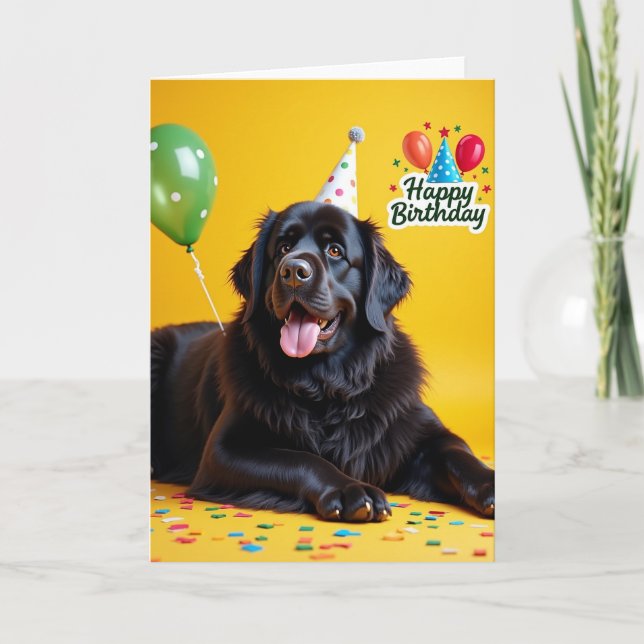 Black Dog Celebration Card (Front)
