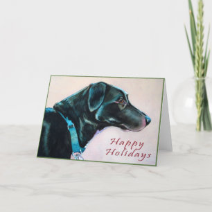 Black Dog Christmas Card