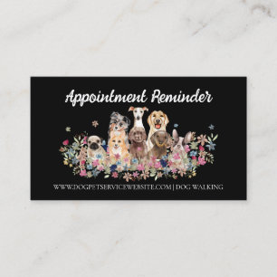 Black Dog Groomer PetCare Veterinarian Appointment Business Card