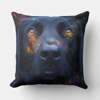 Black Dog in Spirit Cushion