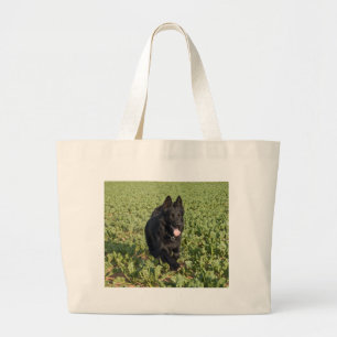Black Dog Large Tote Bag