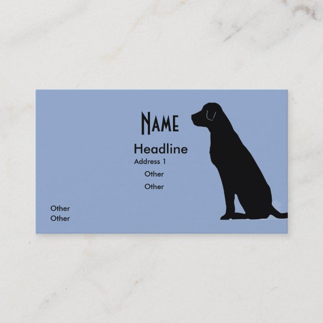 Black Dog on Edge Business Card (Front)