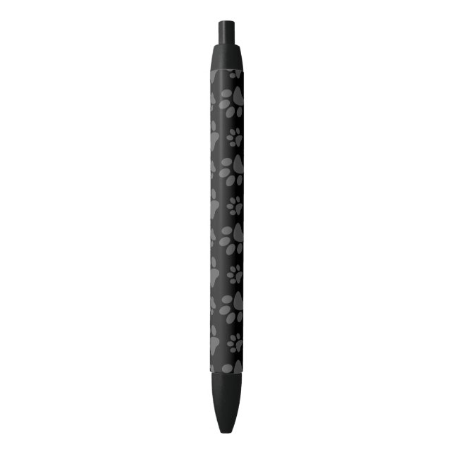 Black dog paw print ink pen (Front Vertical)