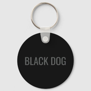 Black Dog - Typography Key Ring
