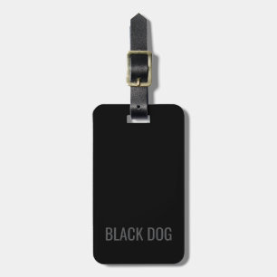 Black Dog - Typography Luggage Tag