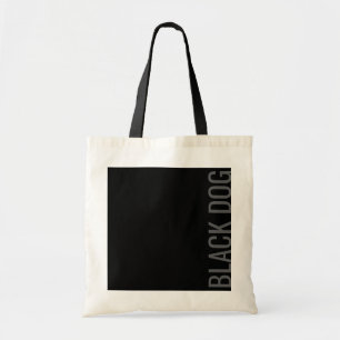 Black Dog- Typography Tote Bag