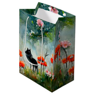 Black doggy puppy cute dog gift bag