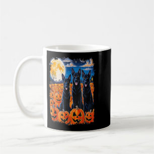 Black Dogs Halloween Dog Lovers Starry Night Dog Coffee Mug