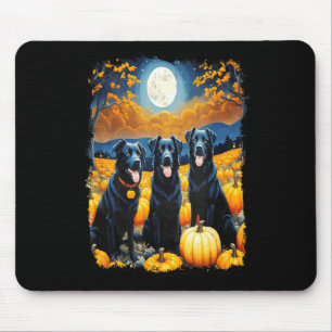 Black Dogs Halloween Dog Lovers Starry Night Mouse Pad
