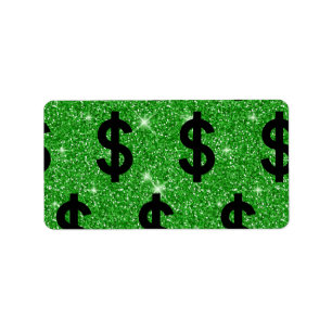 Black Dollar Sign Money Entrepreneur Wall Street Label