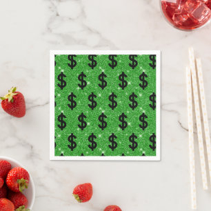 Black Dollar Sign Money Entrepreneur Wall Street Napkin