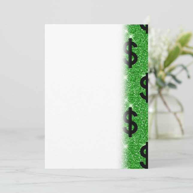 Black Dollar Sign Money Entrepreneur Wall Street Save The Date (Standing Front)