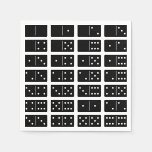 Black Dominoes Paper Napkins