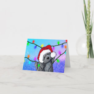 Black Doodle Dog Christmas Card