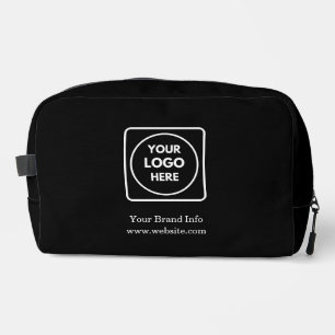 Black Dopp Kit   Custom Modern Business Logo 