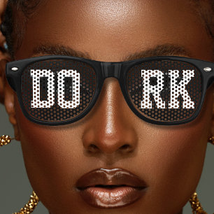 Black Dork Geek Loner Retro Sunglasses