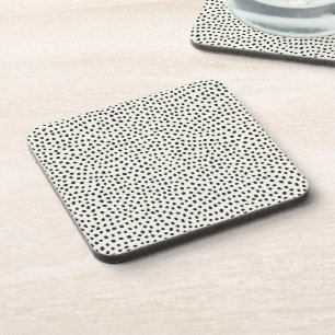 Black Dot Pattern Coaster