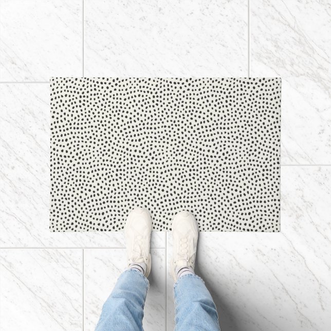 Black Dot Pattern Doormat (Indoor)