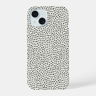 Black Dot Pattern iPhone 15 Case