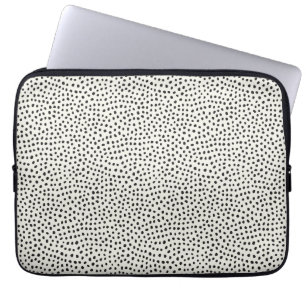 Black Dot Pattern Laptop Sleeve