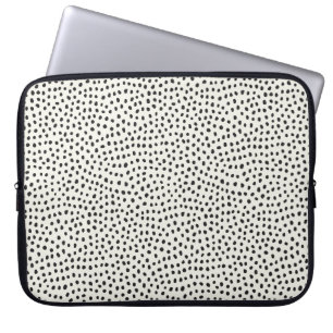 Black Dot Pattern Laptop Sleeve
