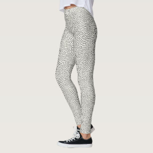 Black Dot Pattern Leggings