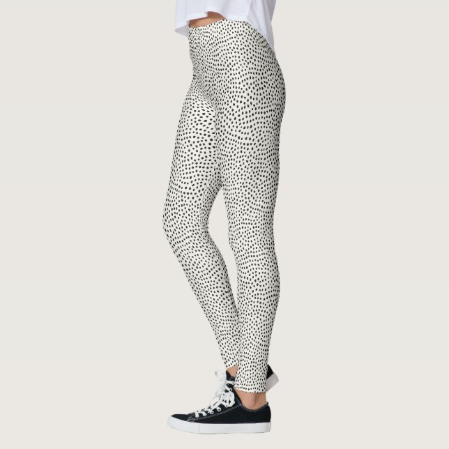 Black Dot Pattern Leggings (Left)
