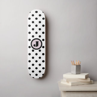 Black Dots Custom Monogram Skateboard