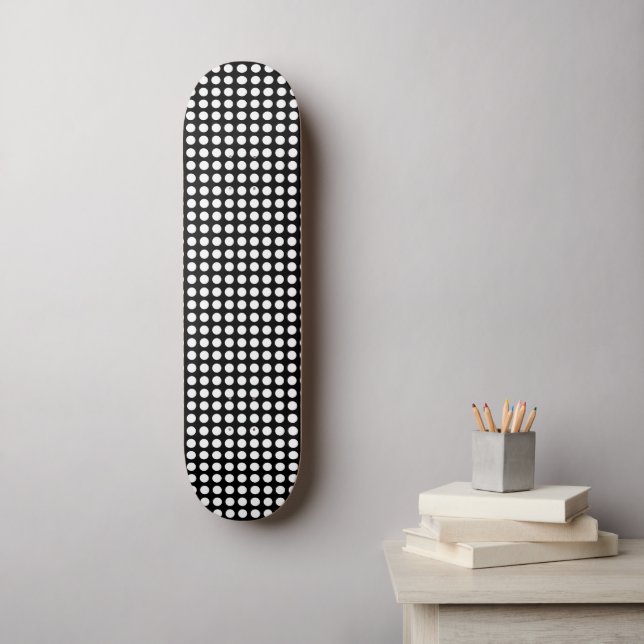 Black Dotted Skateboard (Wall Art)