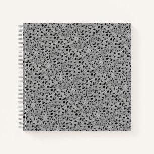 Black Dotted Spiral Notebook
