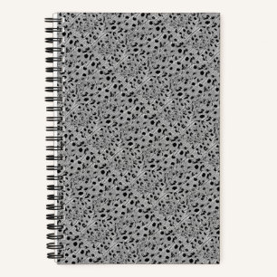 Black Dotted Spiral Notebook
