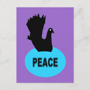 Black Dove Peace Postcard